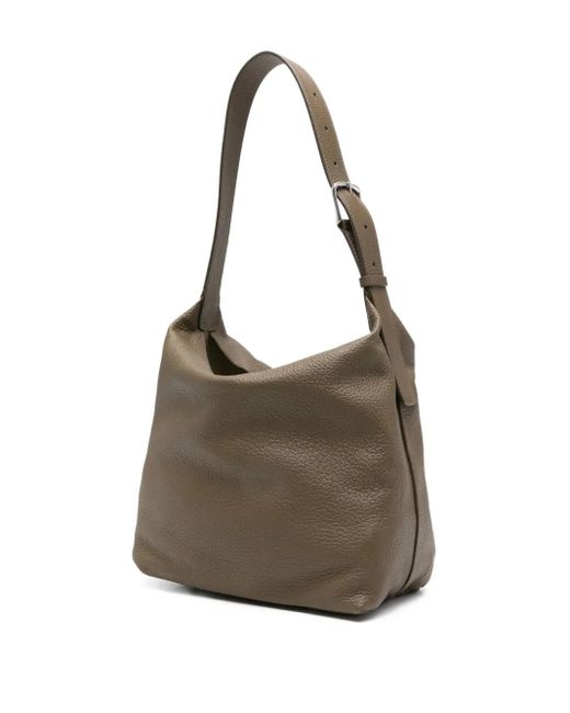 The Row Brown Isa Buckle-Fastening Leather Shoulder Bag