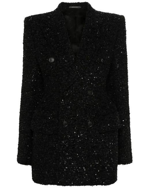 Balenciaga Black Chic Tweed Button-Up Jacket