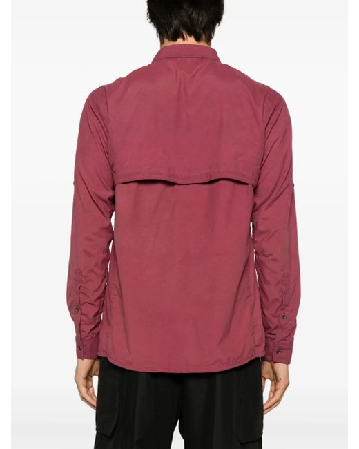 RANRA Red Spread-Collar Button-Up Shirt for men