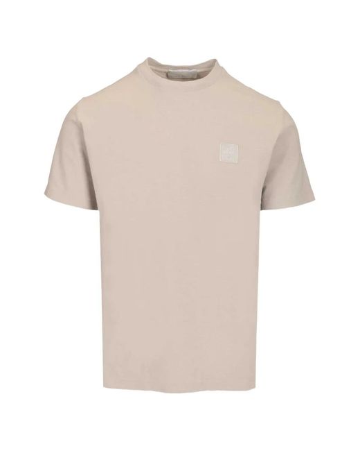 Stone Island Natural Logo-Patch T-Shirt for men
