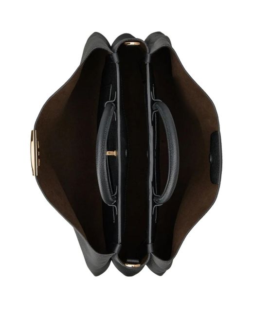 Tod's Black Medium T Timeless Leather Tote Bag