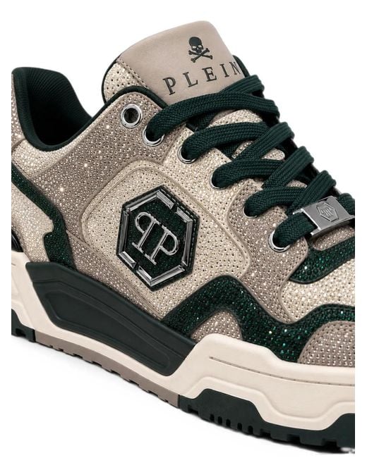 Philipp Plein Natural Low-Top Predator V2 Strass Sneakers for men