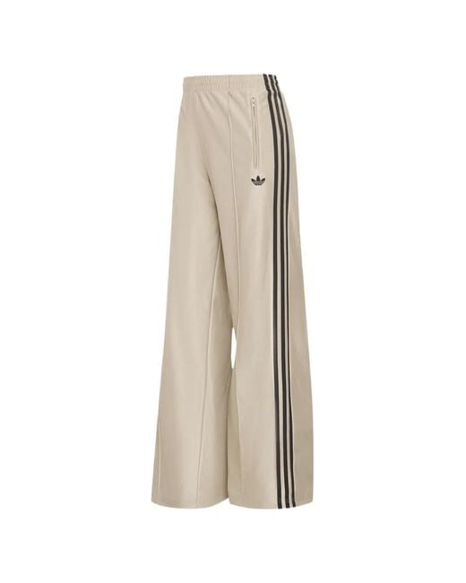 Adidas Natural Firebird Side-Stripe Track Pants