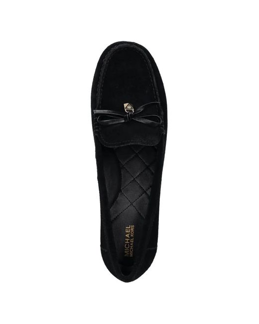 MICHAEL Michael Kors Black Juliette Bow-Detail Loafers