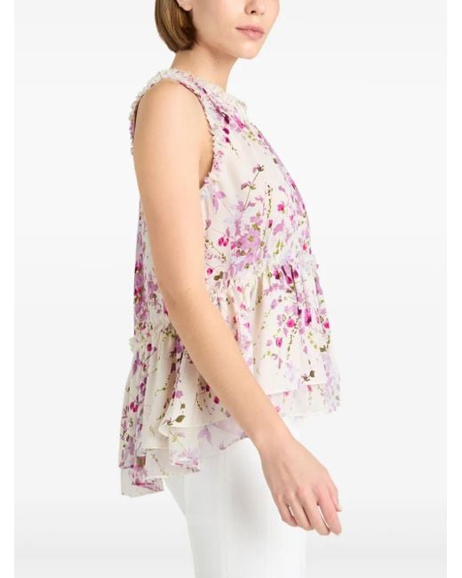 Cinq À Sept Pink Midsummer Bloom Messina Top