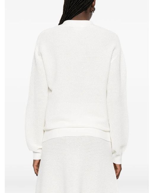 P.A.R.O.S.H. White Renfield Zip-Up Cardigan