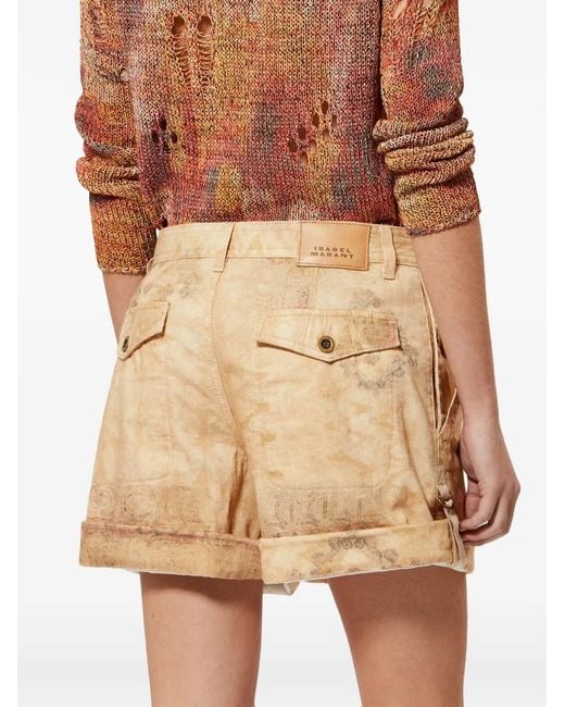 Isabel Marant Natural Calissy Shorts