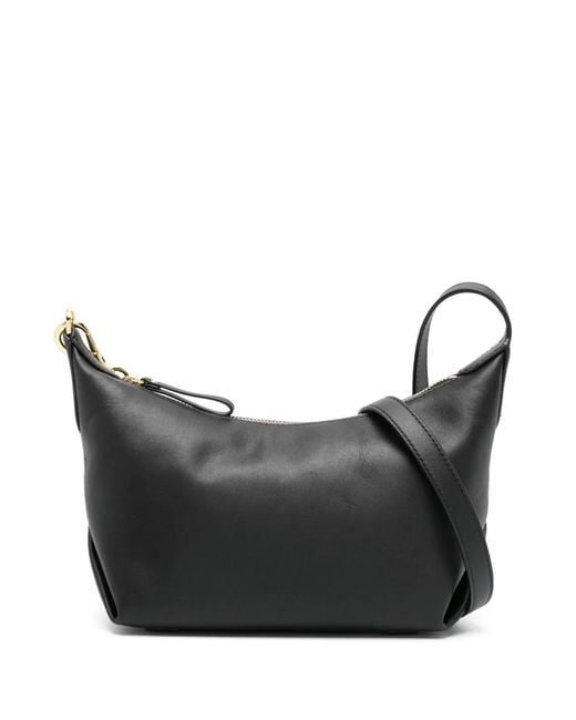 Ralph Lauren Black Small Kassie Leather Shoulder Bag