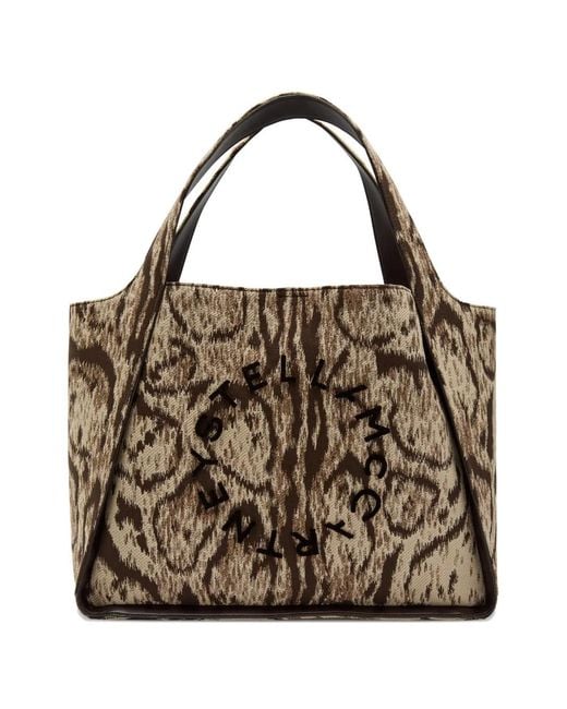 Stella McCartney Brown Patterned Tote Bag