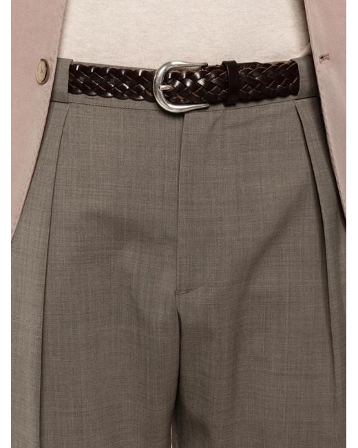 Briglia 1949 Gray Portobellos Pleated Trousers for men