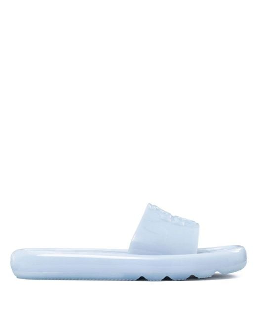 Tory Burch White Bubble Jelly Slides