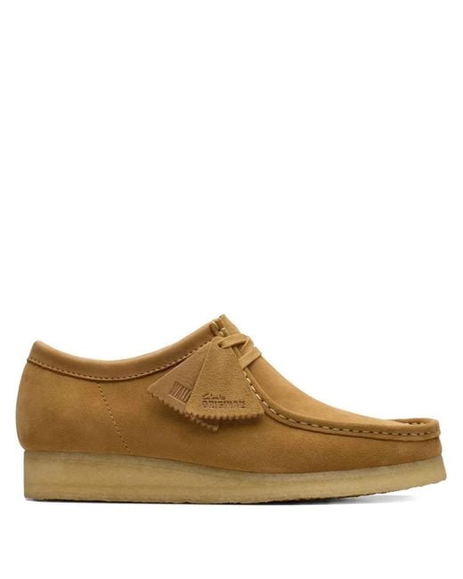 Clarks Brown Wallabee Derby Shoes for men
