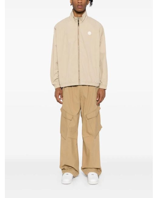 Aape By A Bathing Ape Natural Aapenow Moonface-Logo Windbreaker Jacket for men