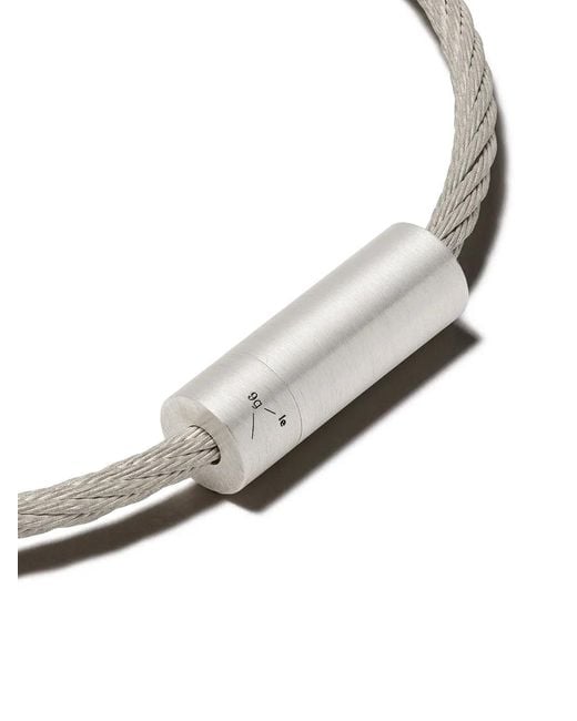Le Gramme White 9 Grams Cable Bracelet