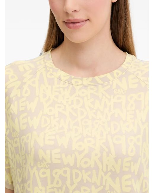 DKNY Yellow Logo-Print Pajamas