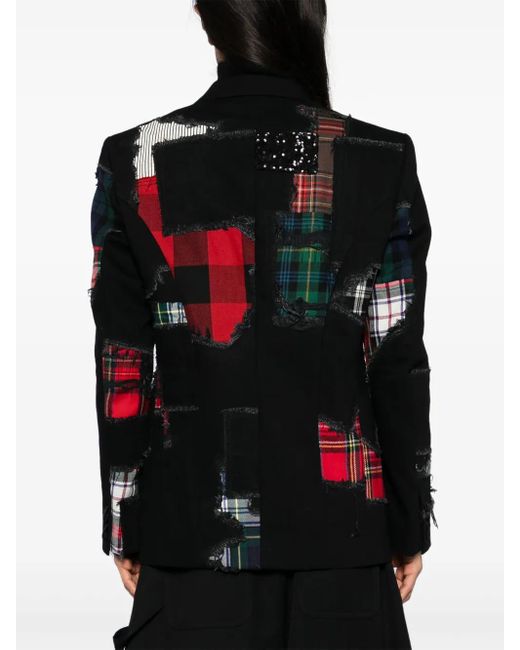 Junya Watanabe Blazer Met Patchwork in het Black voor heren