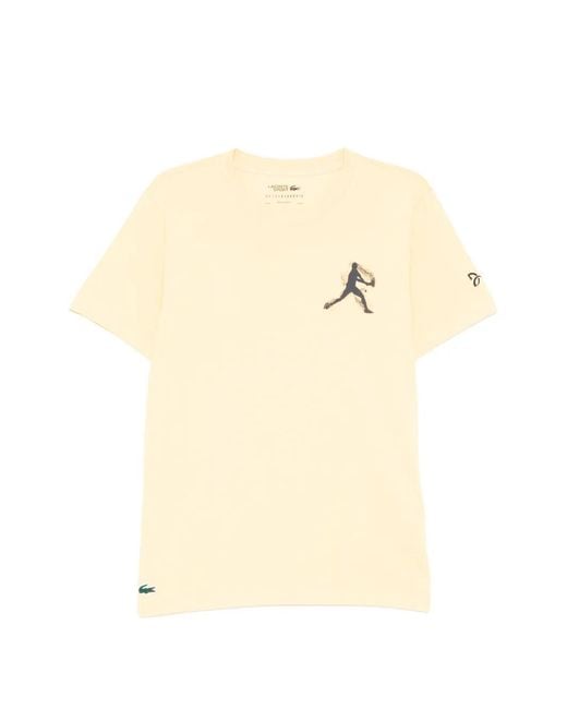 Lacoste Natural X Novak Djokovic Graphic-Print T-Shirt for men
