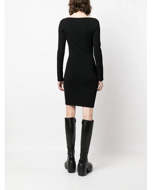 DSquared² Black Long-Sleeved Mini Dress