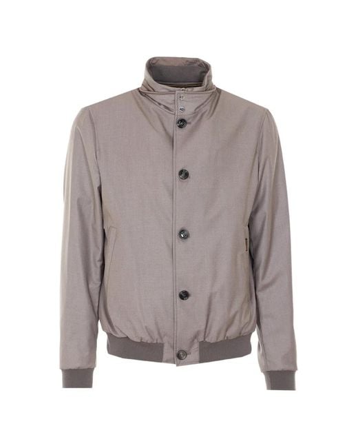 Chaqueta Bernie Con Cremallera Moorer de hombre de color Gray