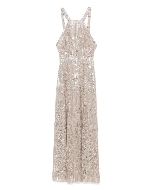 Elie Saab スパンコール マキシドレス White