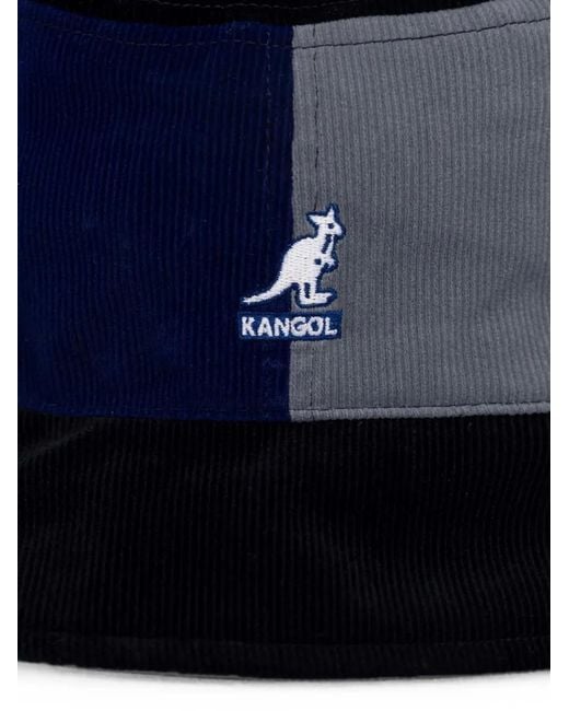 Kangol Blue Patchwork Corduroy Bucket Hat