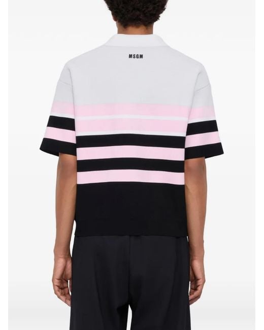 MSGM Gestreept Poloshirt in het White voor heren