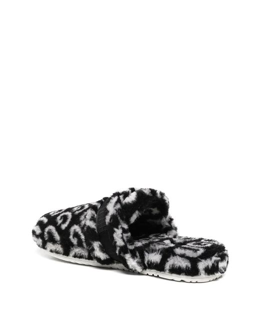 Ugg Black Fluff It Pop Slippers for men