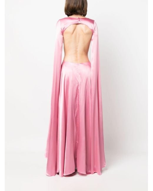 Robe longue Jasmin en soie Cult Gaia en coloris Pink