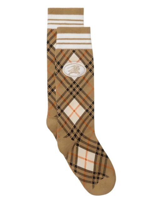Burberry Metallic Check Knight Socks