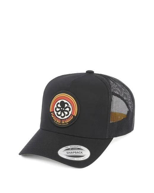 Jonsen Island Black Patch Trucker Cap for men