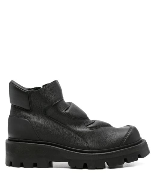 GmbH Black Aeon Embossed Leather Boots for men