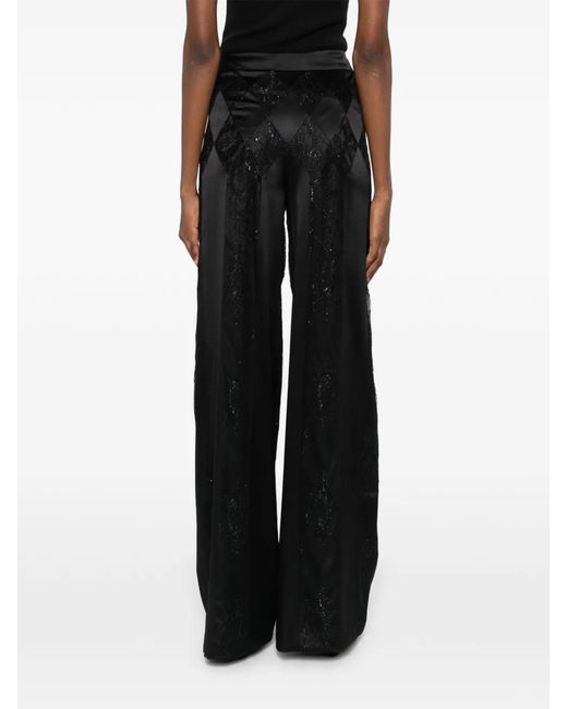 Botsi Black Lace Panel Trousers