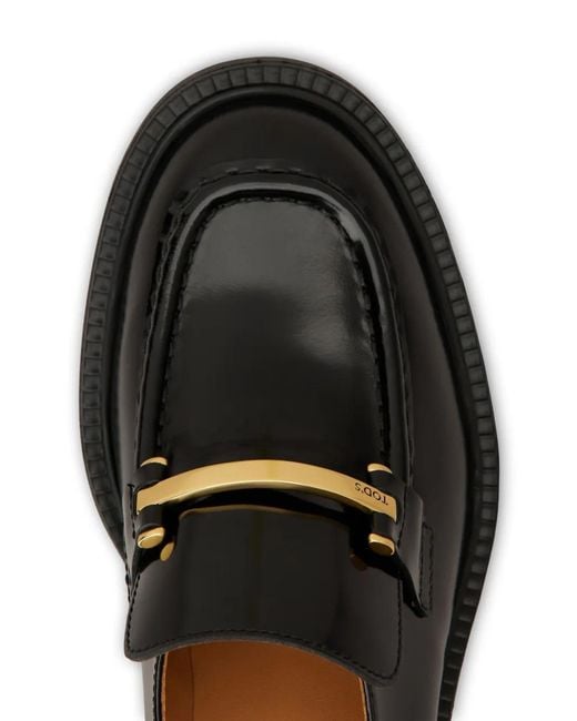 Tod's Black Leather Loafers