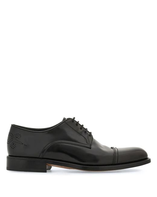 Derby Traforate di Ferragamo in Black da Uomo