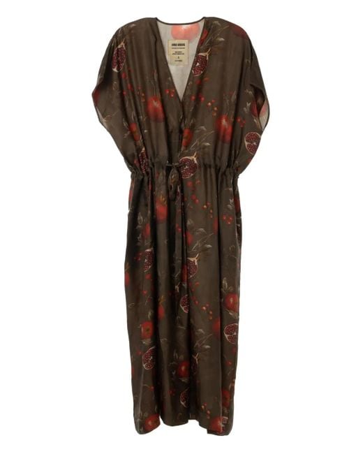 Vestido con estampado de granadas Uma Wang de color Brown