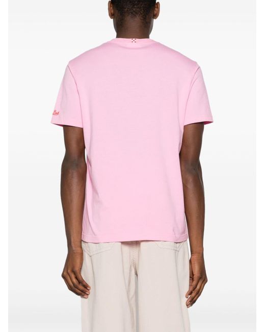 Mc2 Saint Barth Pink Portofino Cotton T-shirt for men
