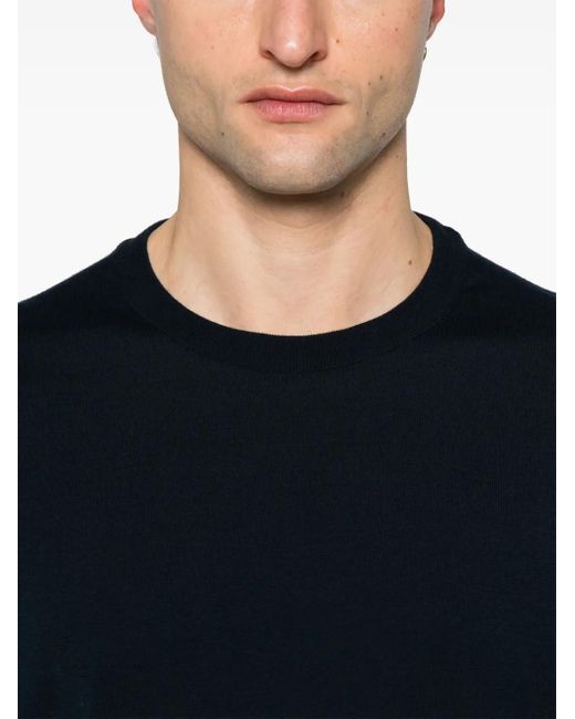 Kiton Blue Cotton T-Shirt for men