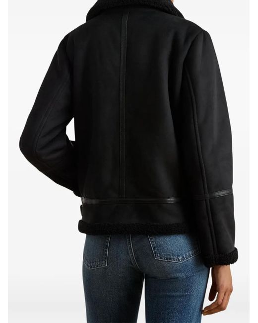 Ralph Lauren Black Jacke Aus Shearling