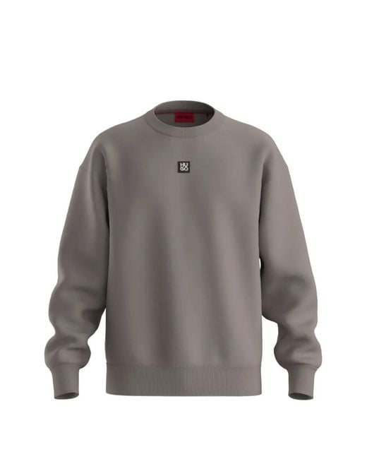 Sweat Dettil À Patch Logo HUGO pour homme en coloris Gray