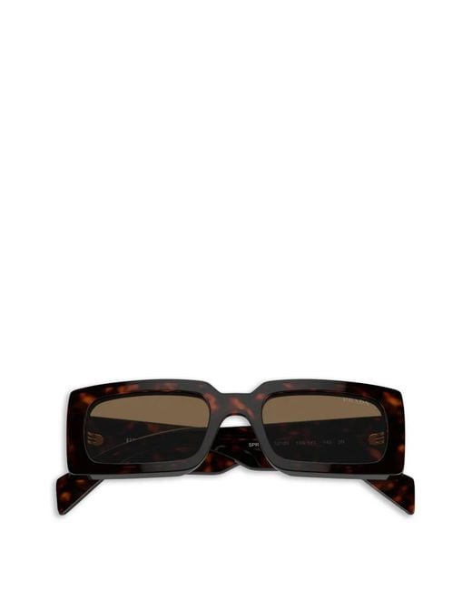 Prada Brown Rectangle-Frame Sunglasses