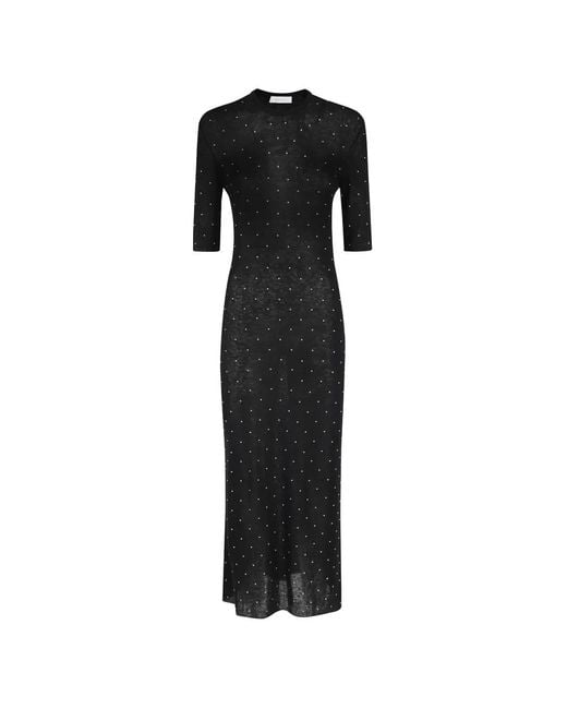 Rabanne Black Embellishment-Detail Maxi Dress
