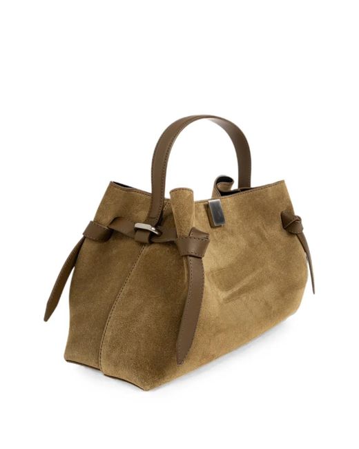 Yuzefi Brown Gyoza Suede Tote Bag