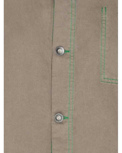Henrik Vibskov Gray Dart Contrast-Stitch Denim Jacket