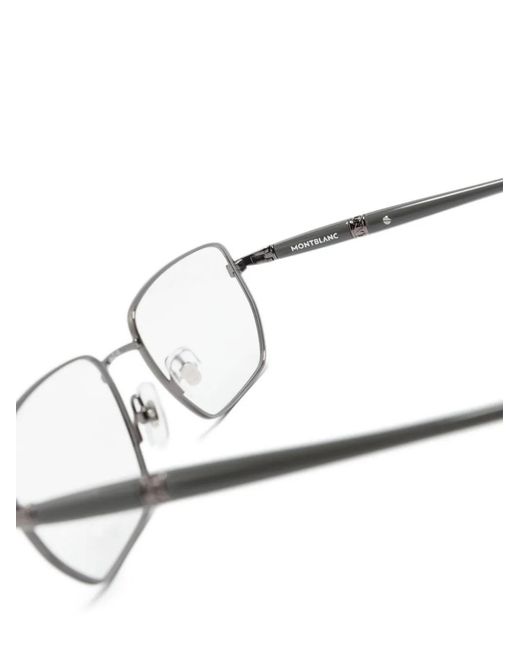 Montblanc Metallic Rectangle-Frame Glasses for men