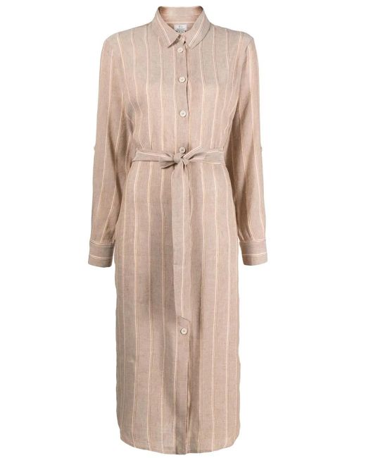 Woolrich Natural Striped Shirt Dress