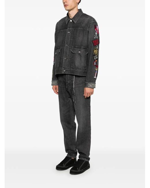 Mastermind Japan Black Patched Denim Jacket for men