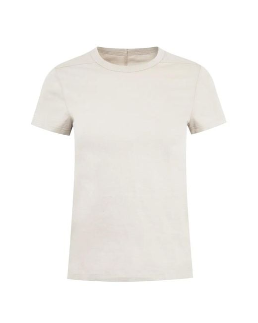 Rick Owens White Cropped Level T-Shirt