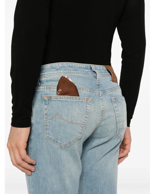 Jacob Cohen Blue Bard Button Jeans for men