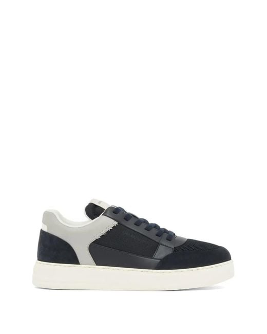 Emporio Armani Blue Cordura Lace-Up Sneakers for men
