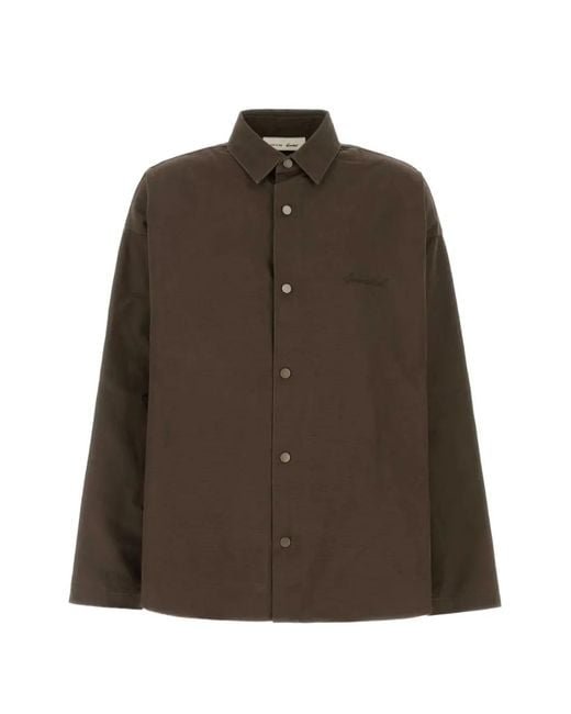 Fear Of God Brown Logo-Embroidered Overshirt for men
